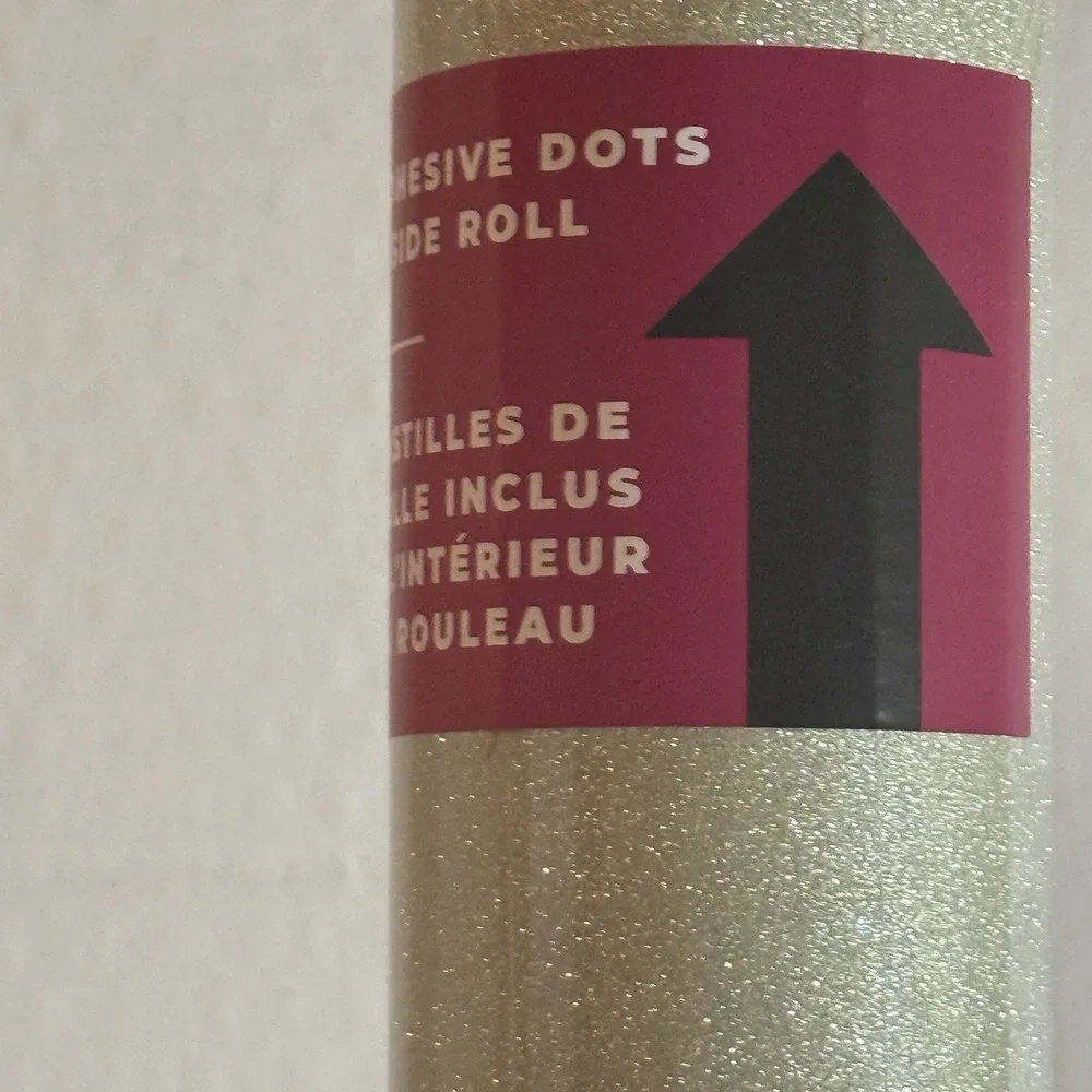 Gold Glitter Gift Wrap Champagne NEW IG Jessica Simpson‎ roll 30